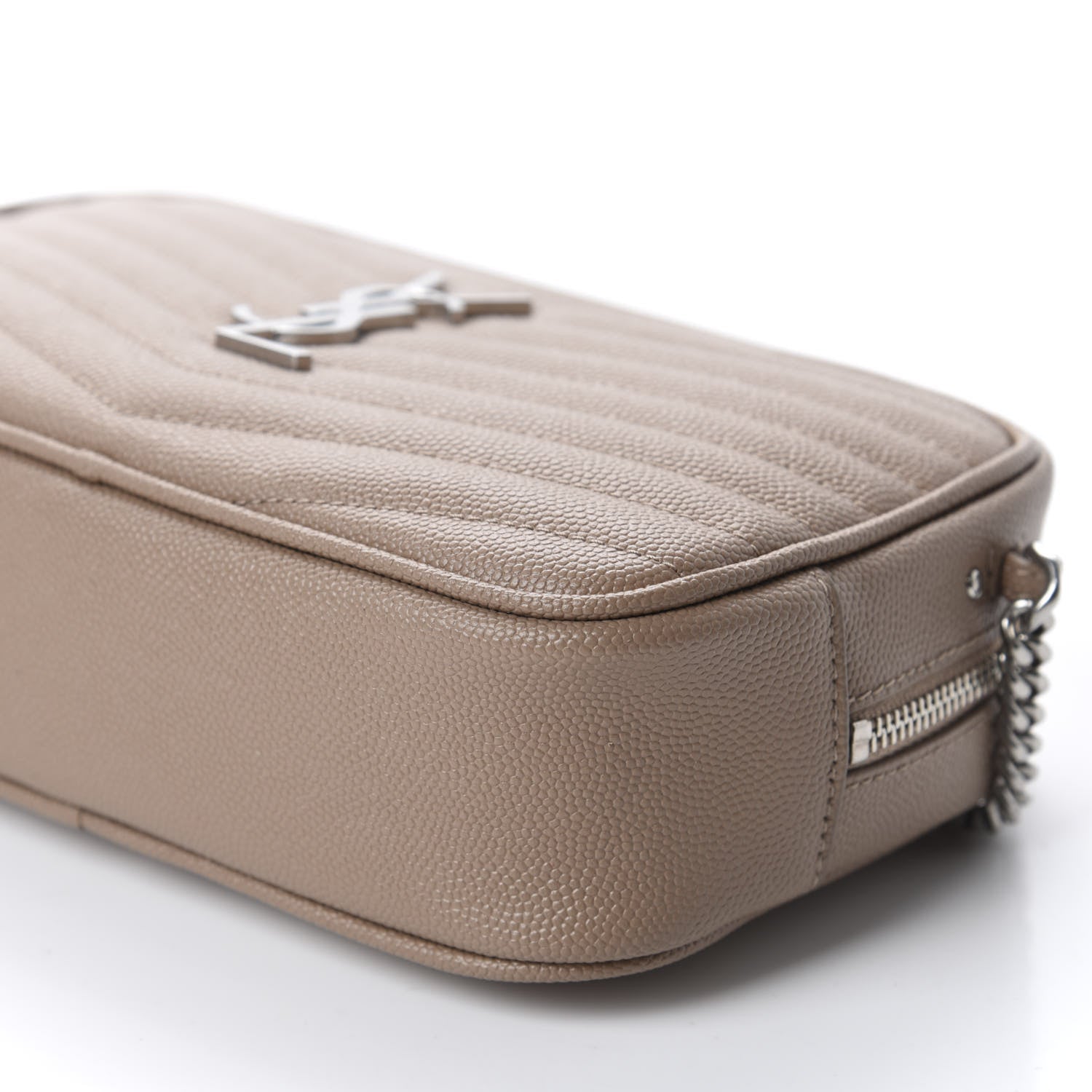 Saint Laurent Grain De Poudre Matelasse Monogram Mini Lou Camera Bag Gold Sand 7 of 10