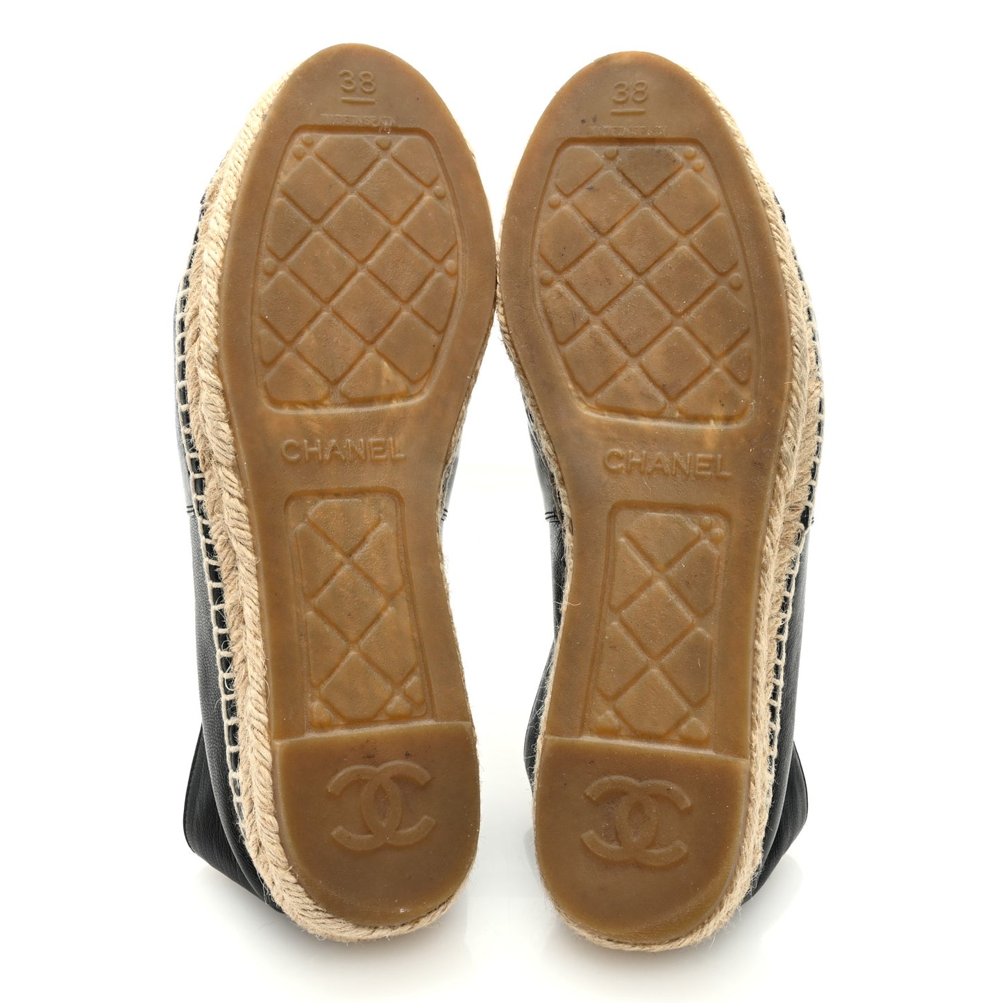 Lambskin CC Espadrilles 38 Black