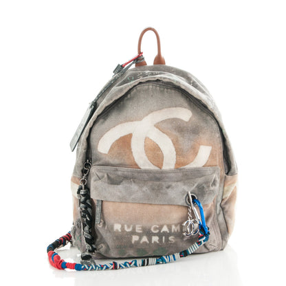 Chanel Graffiti Printed Canvas Medium Backpack Grey 1 of 8