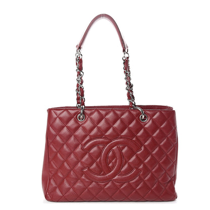 Chanel Caviar Quilted Grand Shopping Tote GST Red 1 of 14