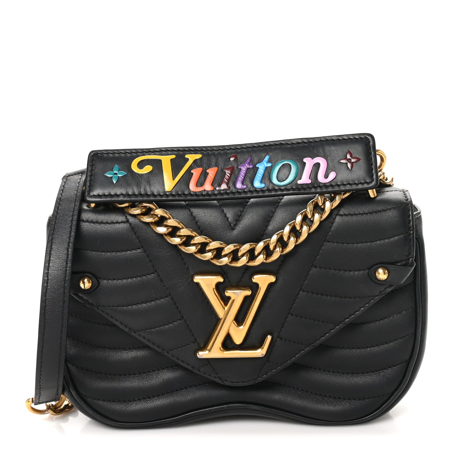 Louis Vuitton Calfskin New Wave Chain PM Black 1 of 9