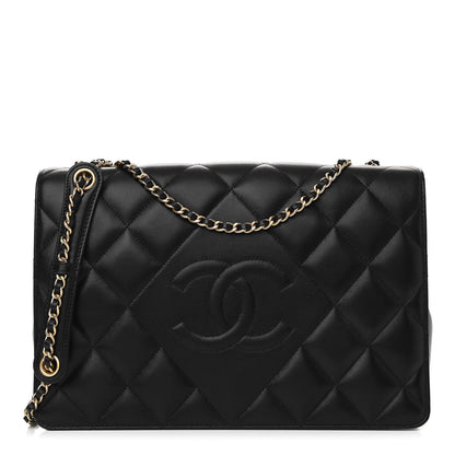 Chanel Lambskin Quilted Medium Diamond CC Flap Black 1 of 13