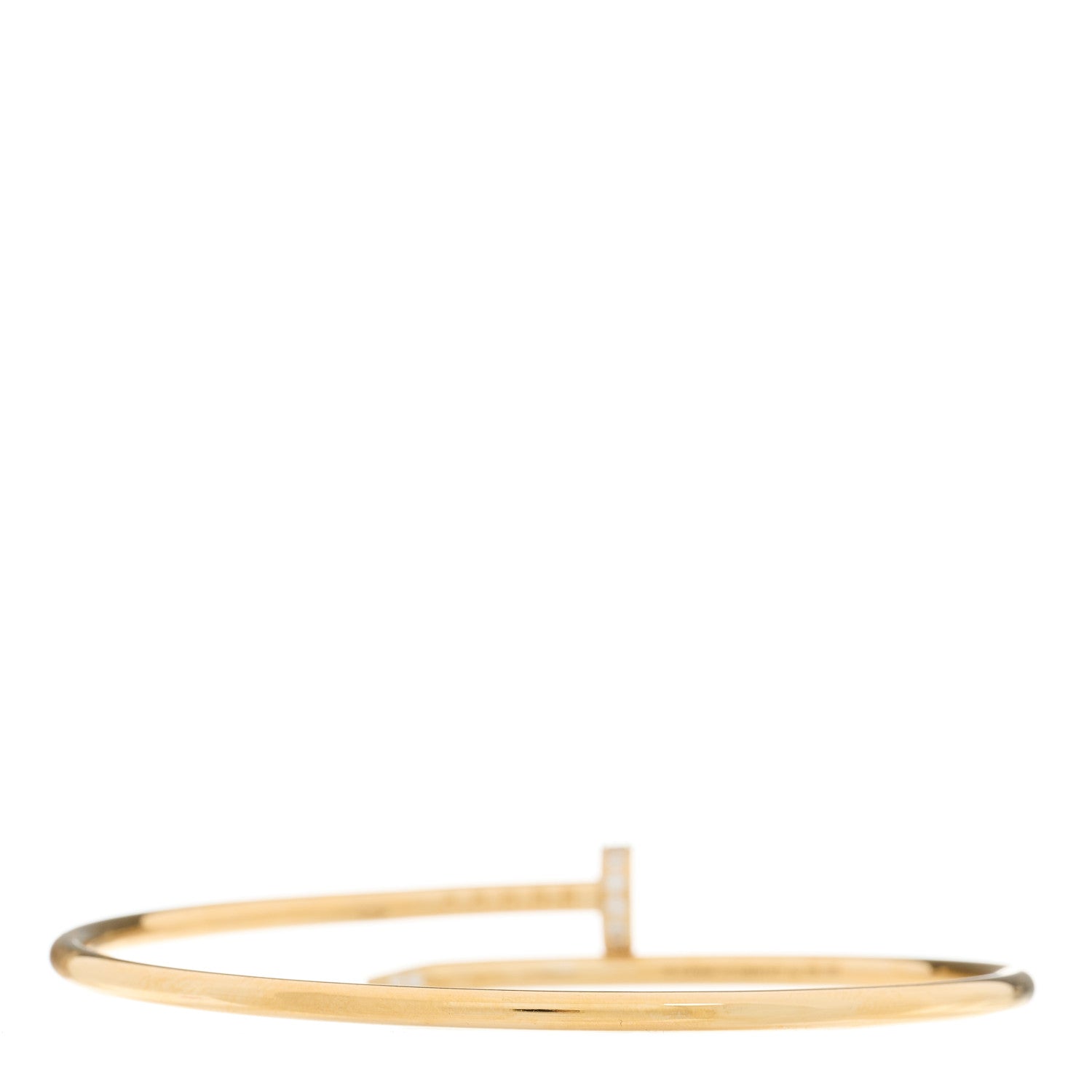 Cartier 18K Yellow Gold Diamond Small Juste Un Clou Bracelet 17 2 of 3