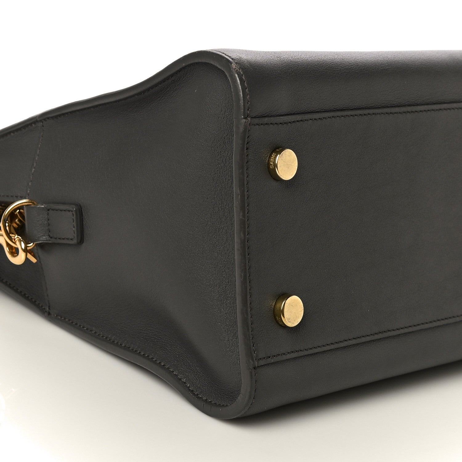Saint Laurent Calfskin Monogram Small Cabas Black 8 of 11
