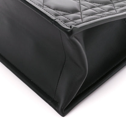 Christian Dior Calfskin Cannage Small Book Tote Black 11 of 11