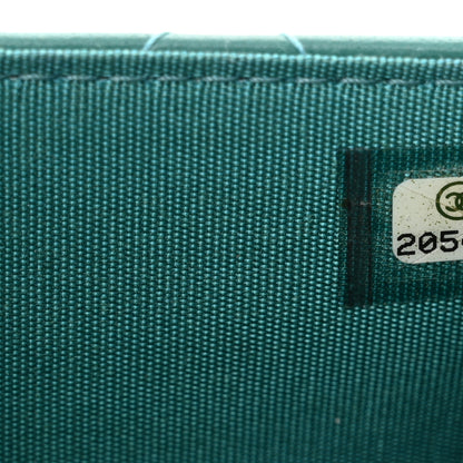 Chanel Calfskin Diamond Stitch Wallet On Chain WOC Turquoise 8 of 12