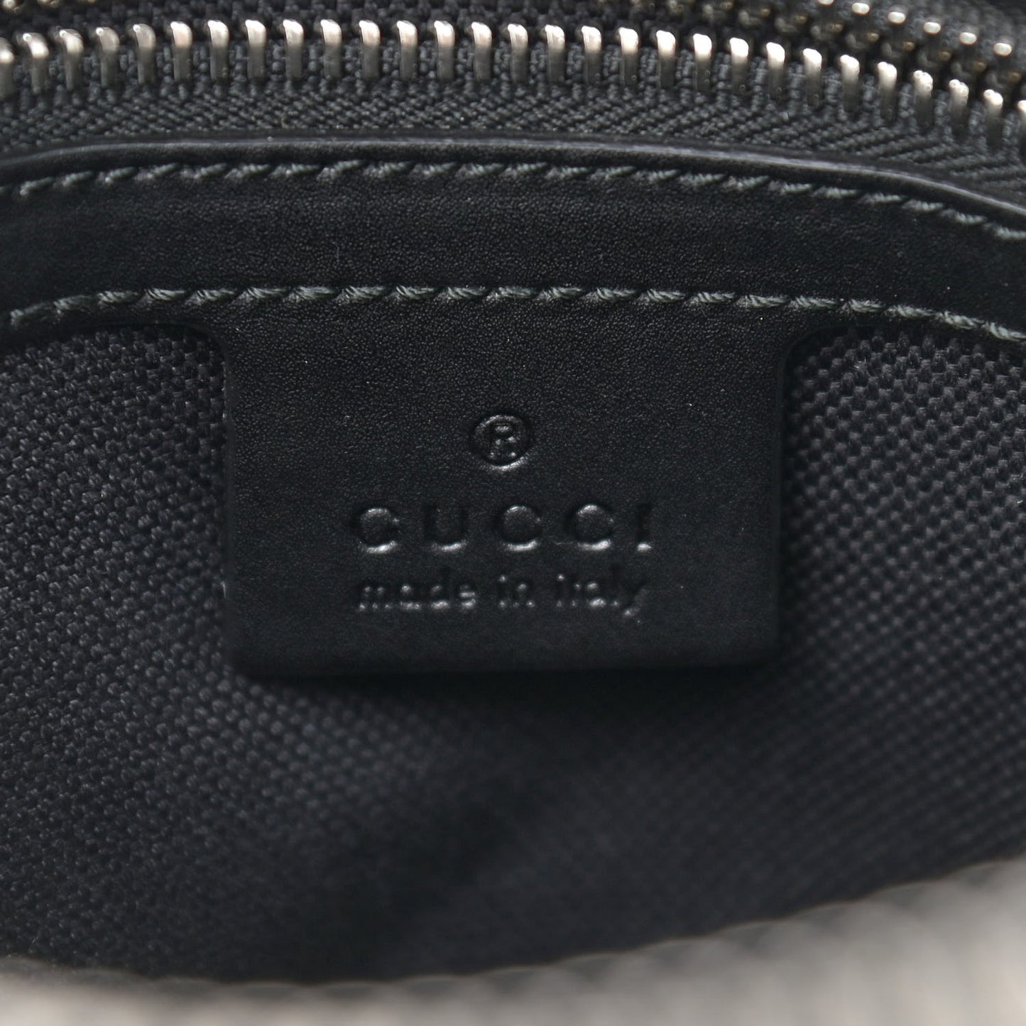 GG Supreme Monogram Appia Calfskin Web Flat Messenger Bag Black Grey