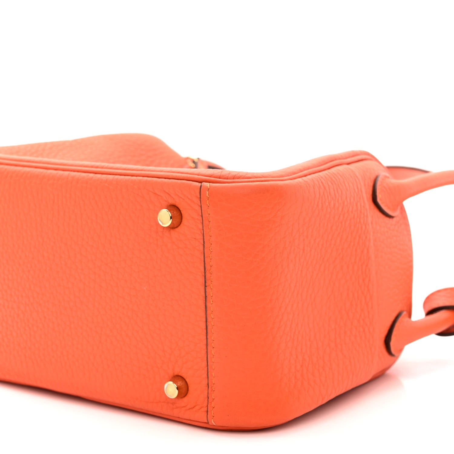 Hermes Taurillon Clemence Mini Lindy 20 Feu 9 of 10