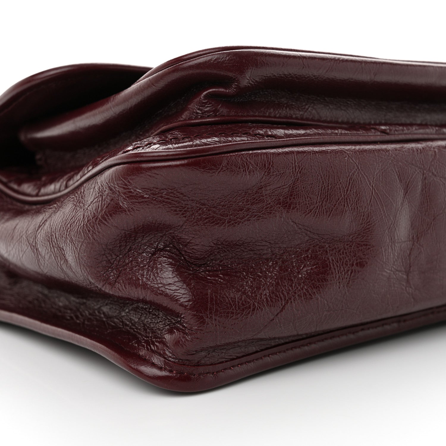 Saint Laurent Crinkled Calfskin Matelasse Monogram Medium Niki Chain Satchel Rouge Legion 9 of 13