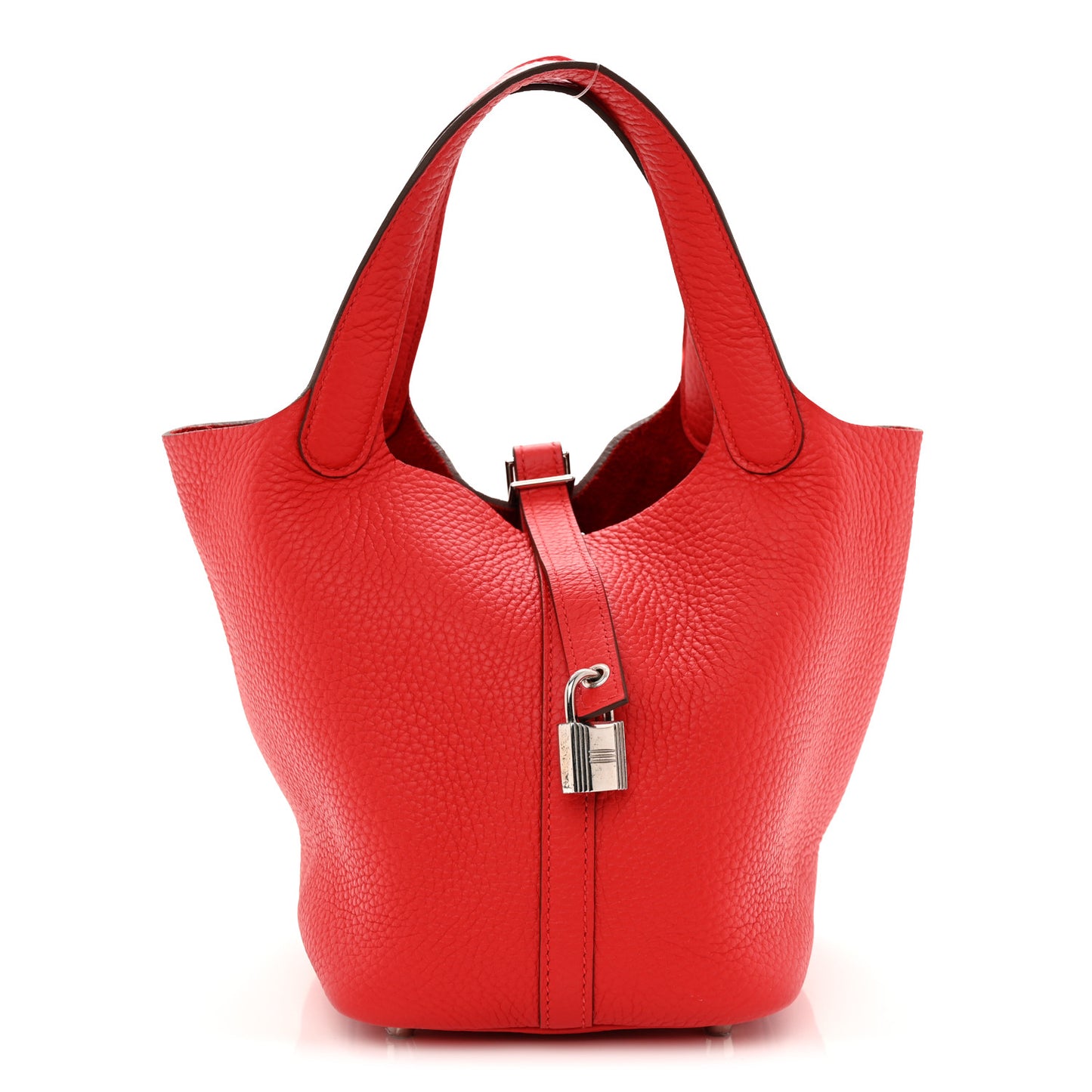 Taurillon Clemence Picotin Lock 18 PM Rouge de Coeur