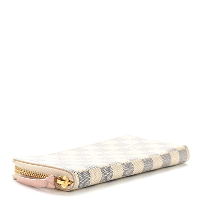 Louis Vuitton Damier Azur Clemence Wallet Rose Ballerine 4 of 9