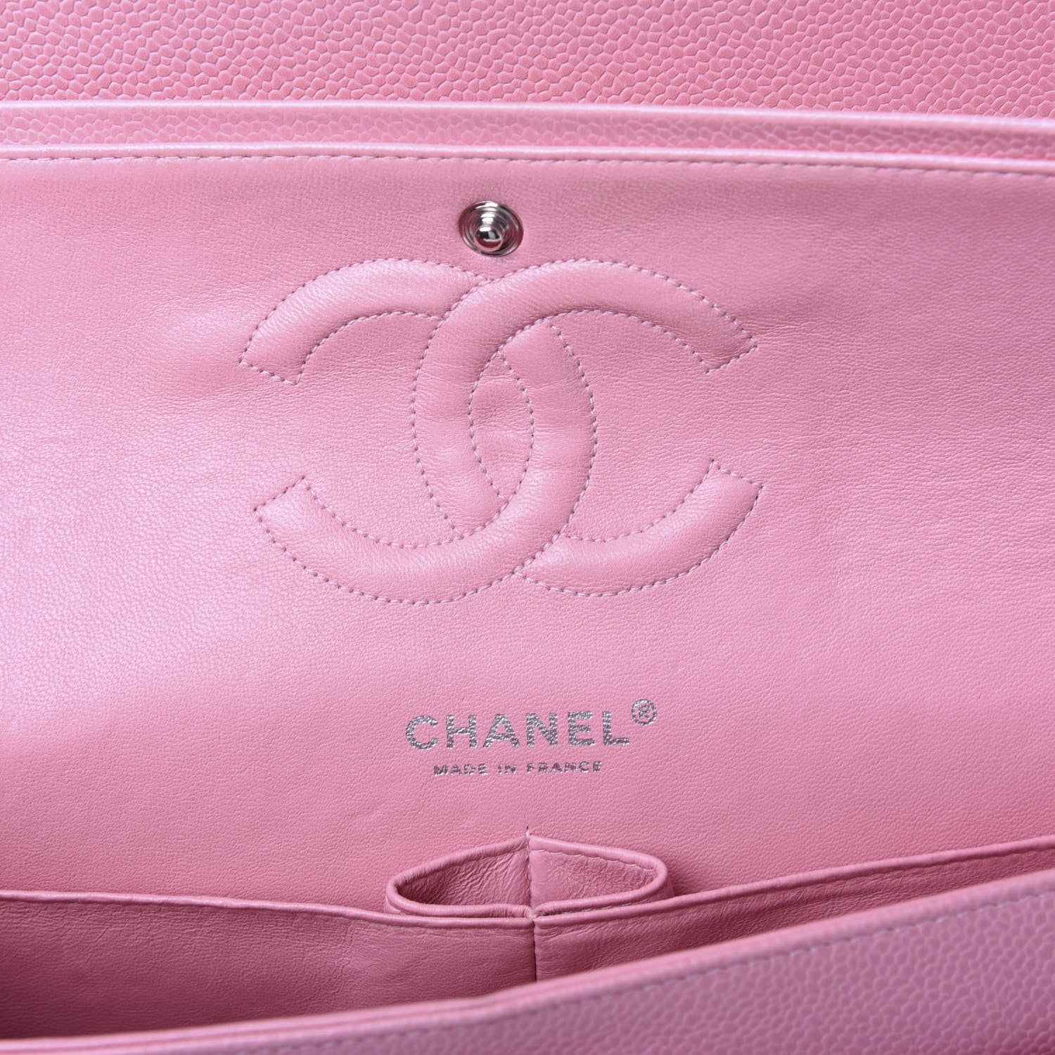 Chanel Caviar Quilted Medium Double Flap Pink 6 of 11