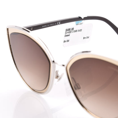 Chanel Metal Cat Eye Sunglasses 4222 Gold 6 of 8