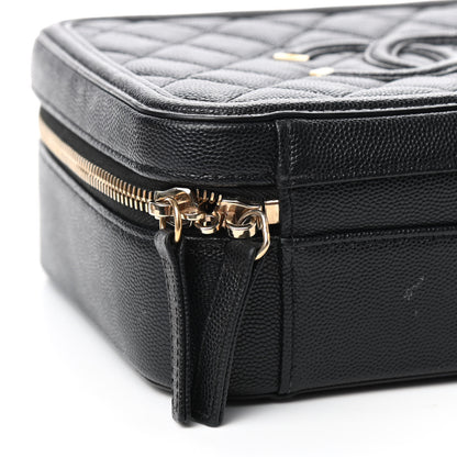Chanel Caviar Quilted Medium CC Filigree Vanity Case Black 8 of 14