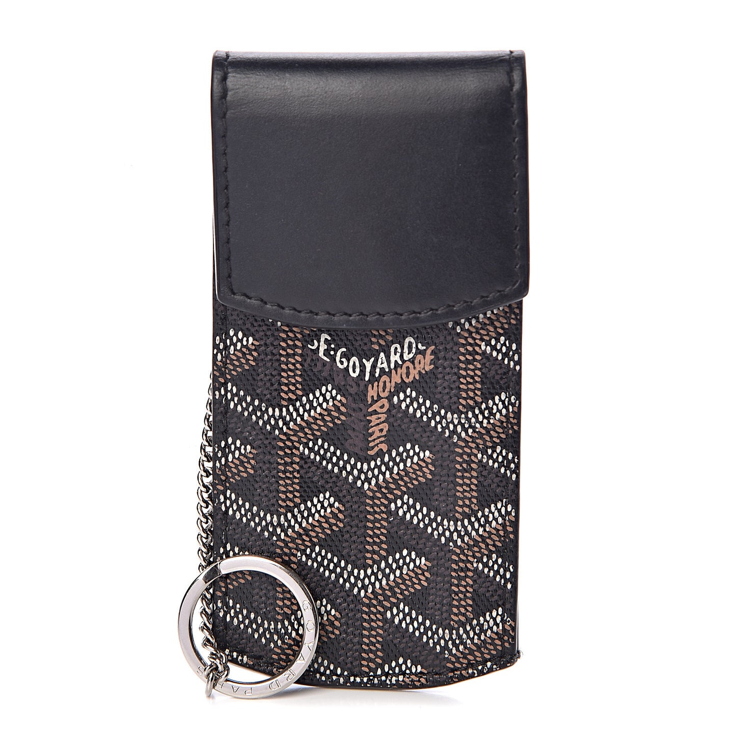 Goyardine Portier GM Key Pouch Black