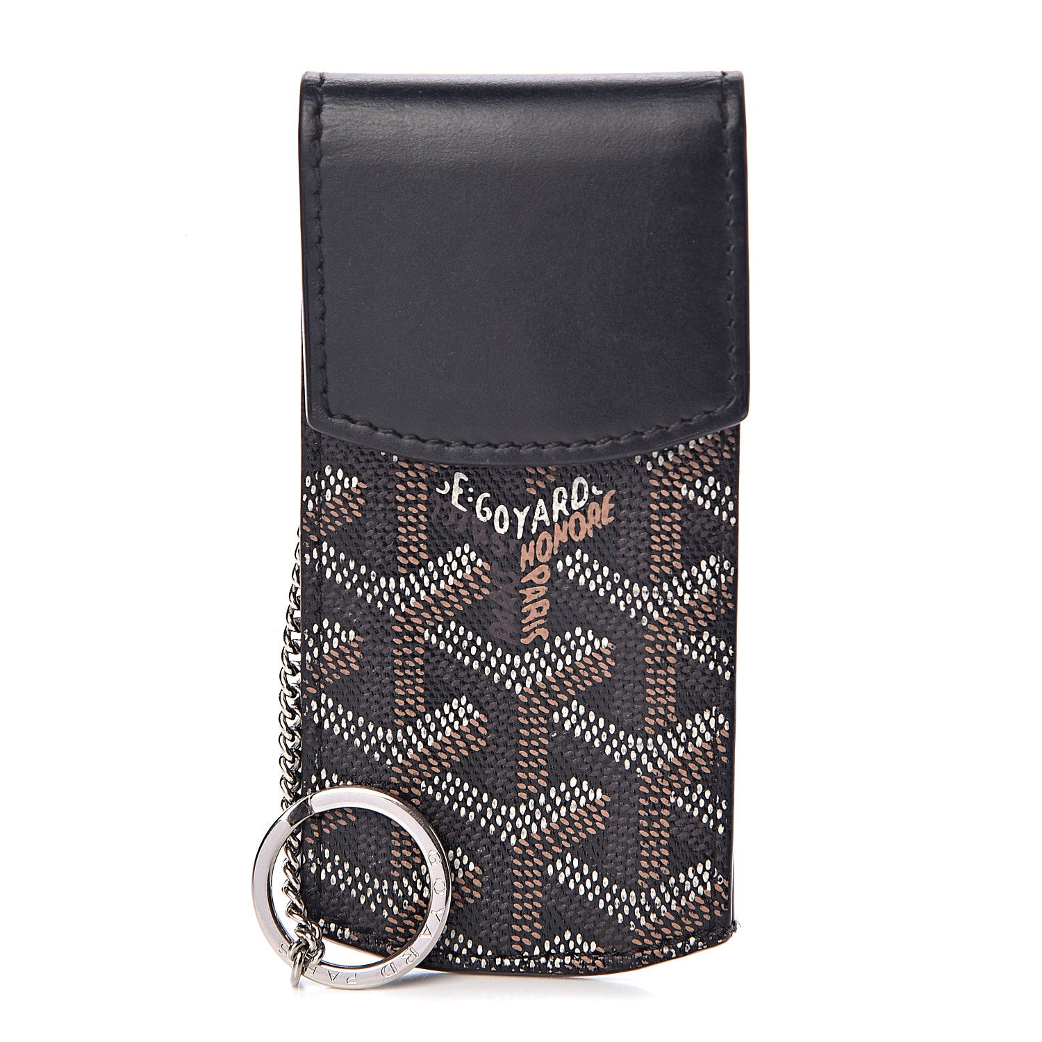 Goyard Goyardine Portier GM Key Pouch Black 1 of 7