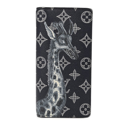 Louis Vuitton Savane Monogram Chapman Giraffe Brazza Wallet Encre 1 of 7