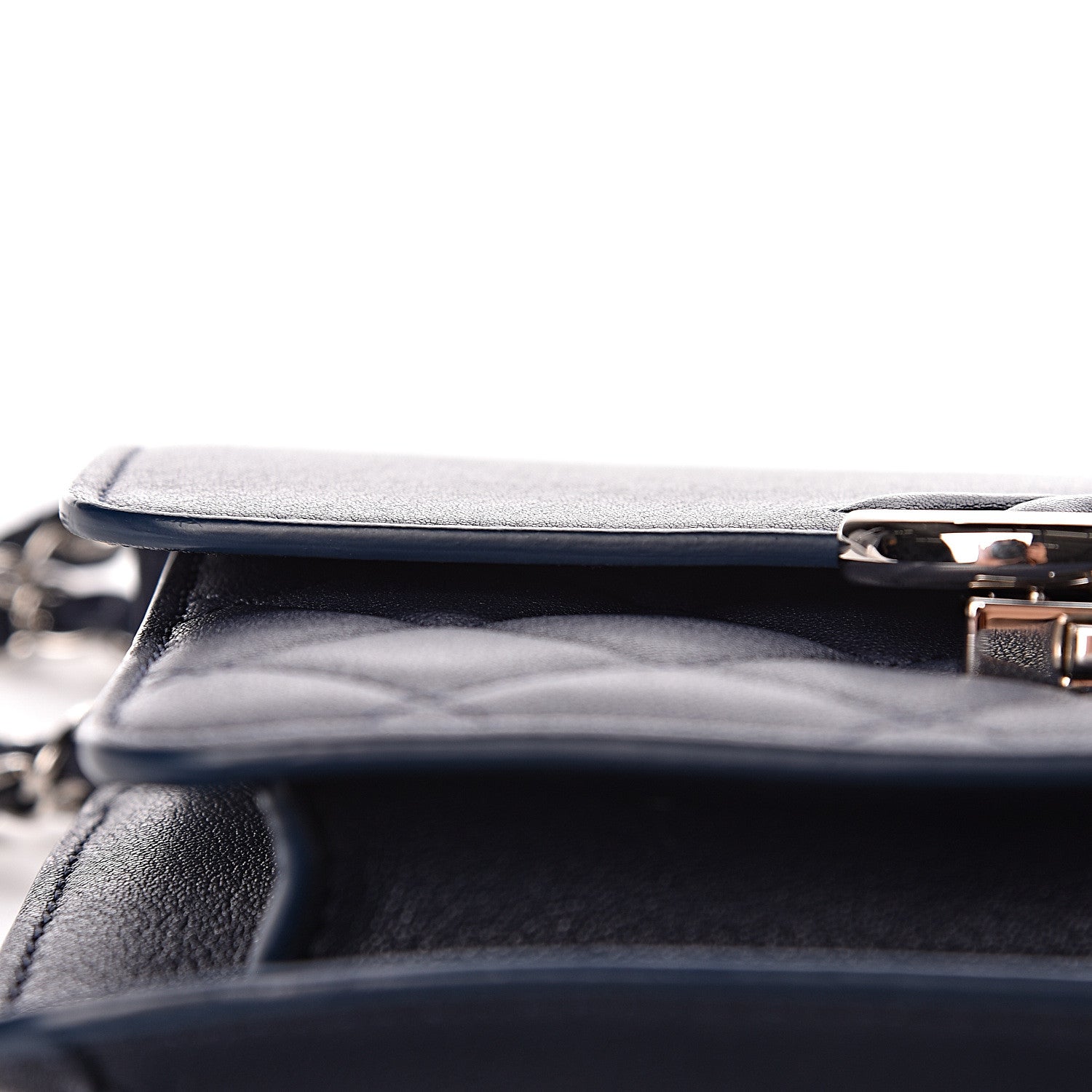 Chanel Goatskin Quilted Small CC Box Flap Navy 11 of 13