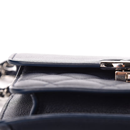 Chanel Goatskin Quilted Small CC Box Flap Navy 11 of 13