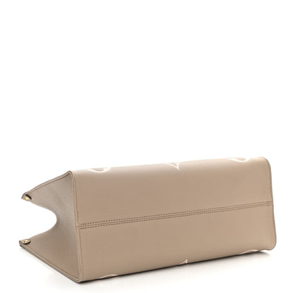 Louis Vuitton Empreinte Monogram Giant Onthego MM Tourterelle Creme 4 of 10