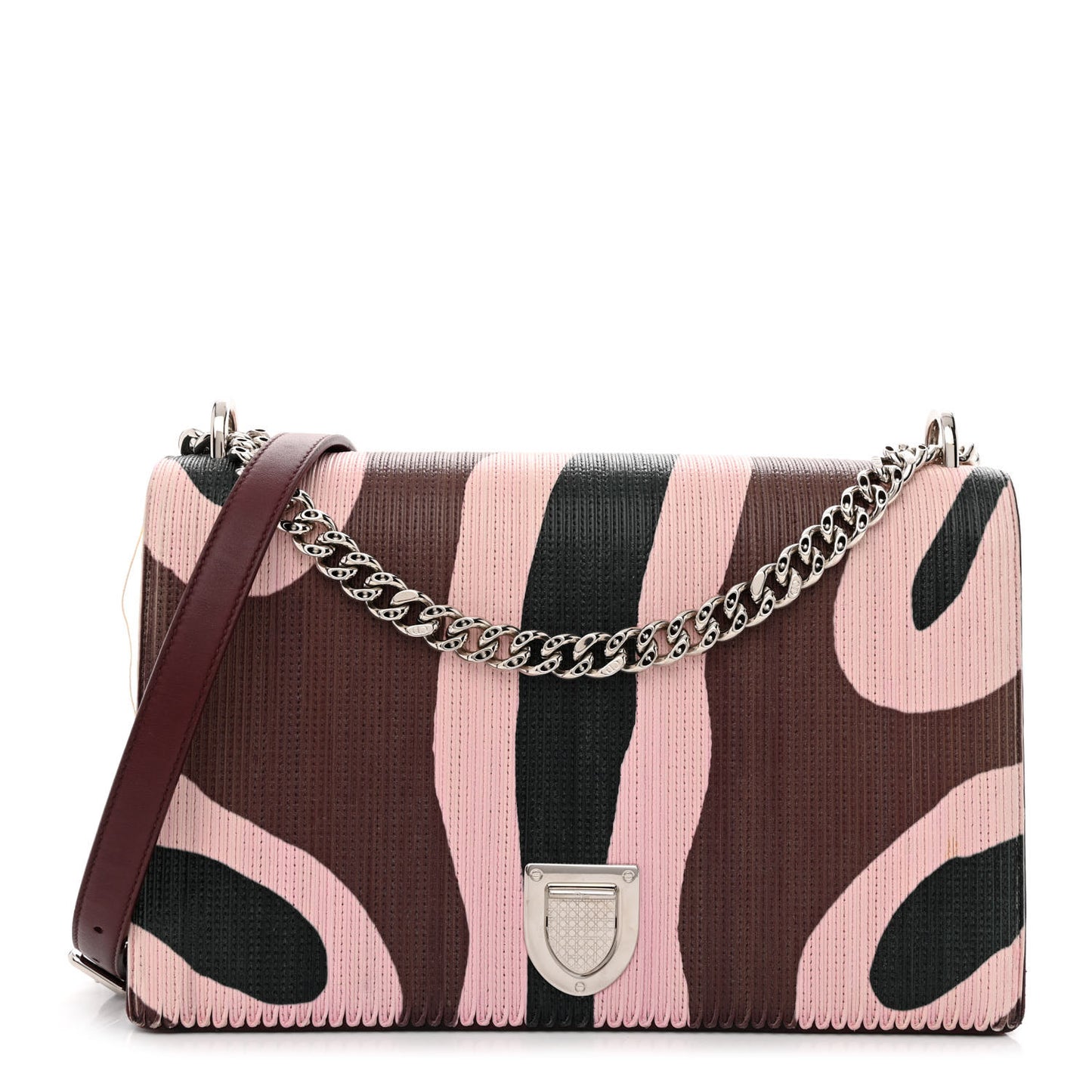 Printed Patchwork Large Diorama Flap Bag Multicolor