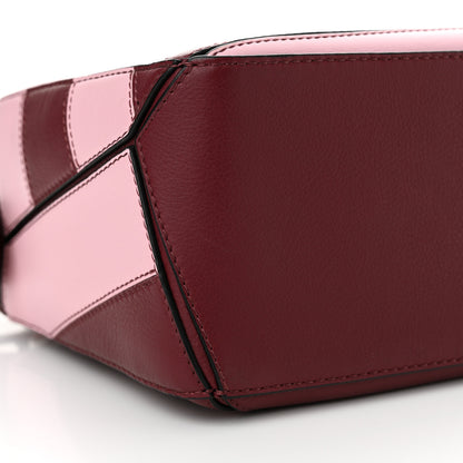 Loewe Calfskin Rugby Small Puzzle Bag Wine Pastel Pink 9 of 11