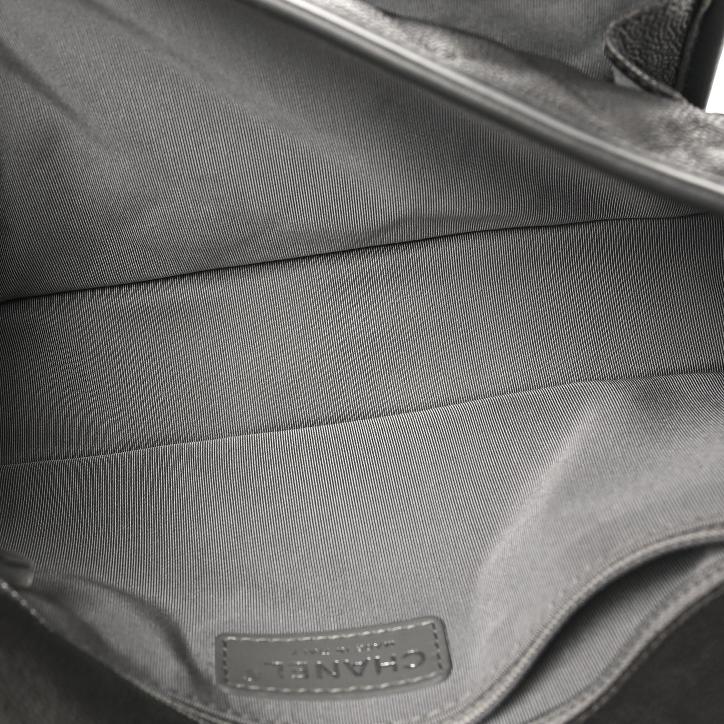 Caviar Quilted Medium French Riviera Flap Grey