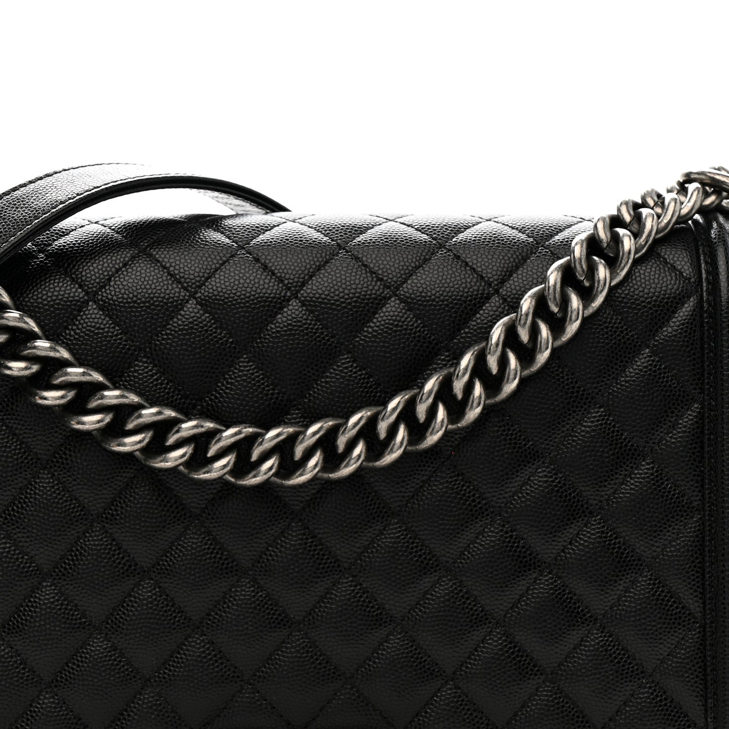Caviar Quilted New Medium Boy Flap Black