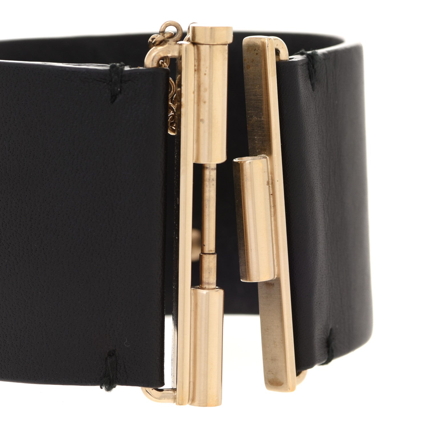 Chanel Calfskin CC Wide Cuff M Black 4 of 6