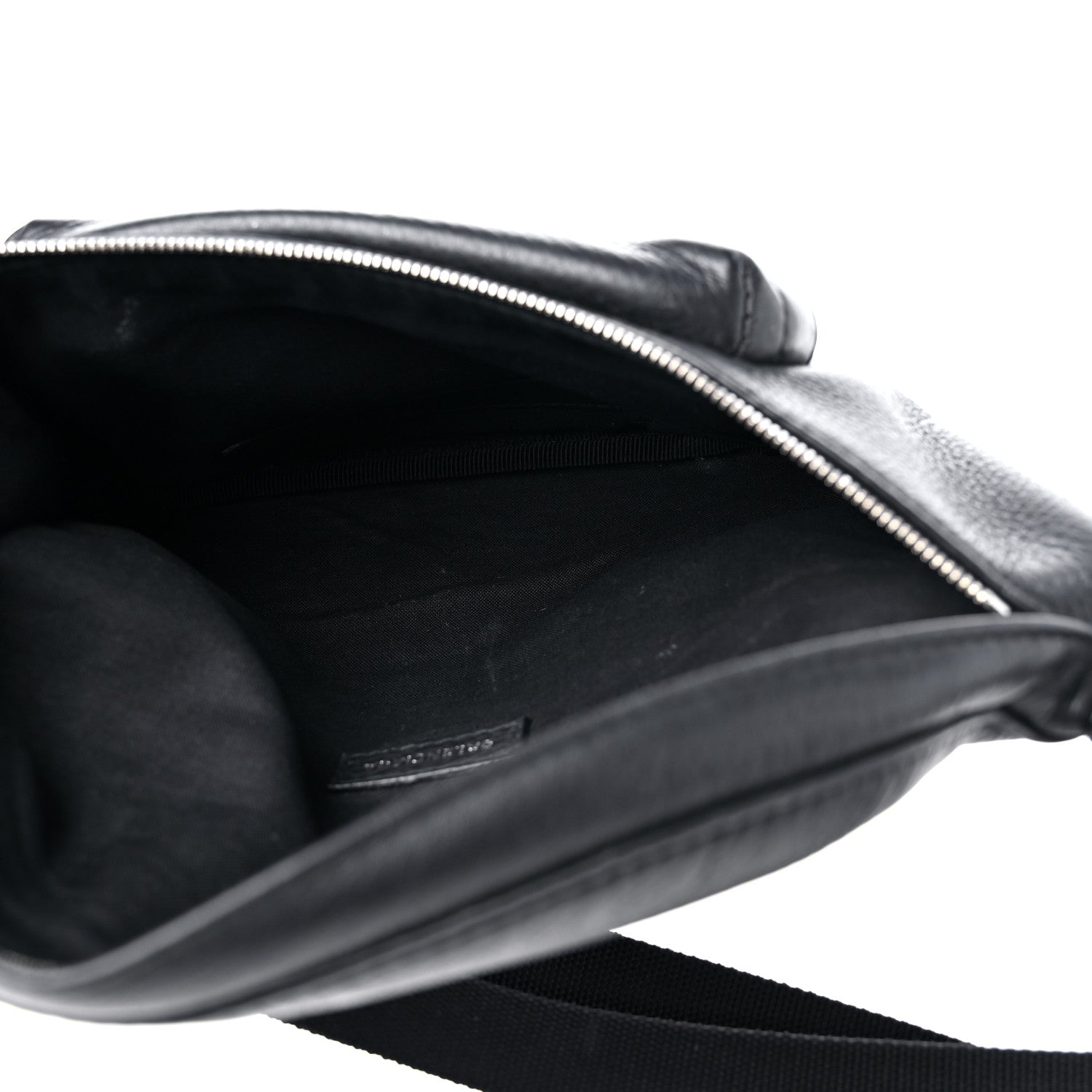 Balenciaga Smooth Calfskin Logo Everyday Beltpack XS Black White 5 of 12