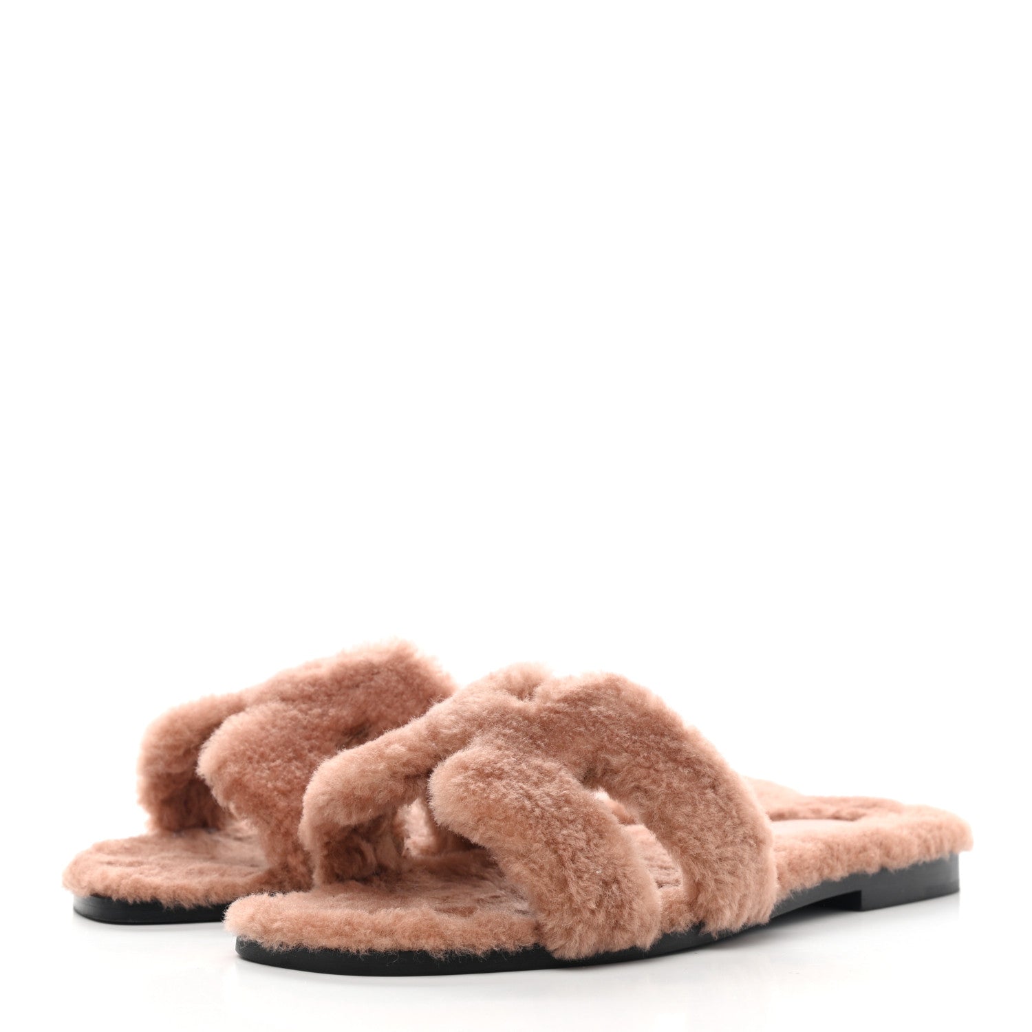 Hermes Woolskin Oran Sandals 36 Rose Aube 3 of 9