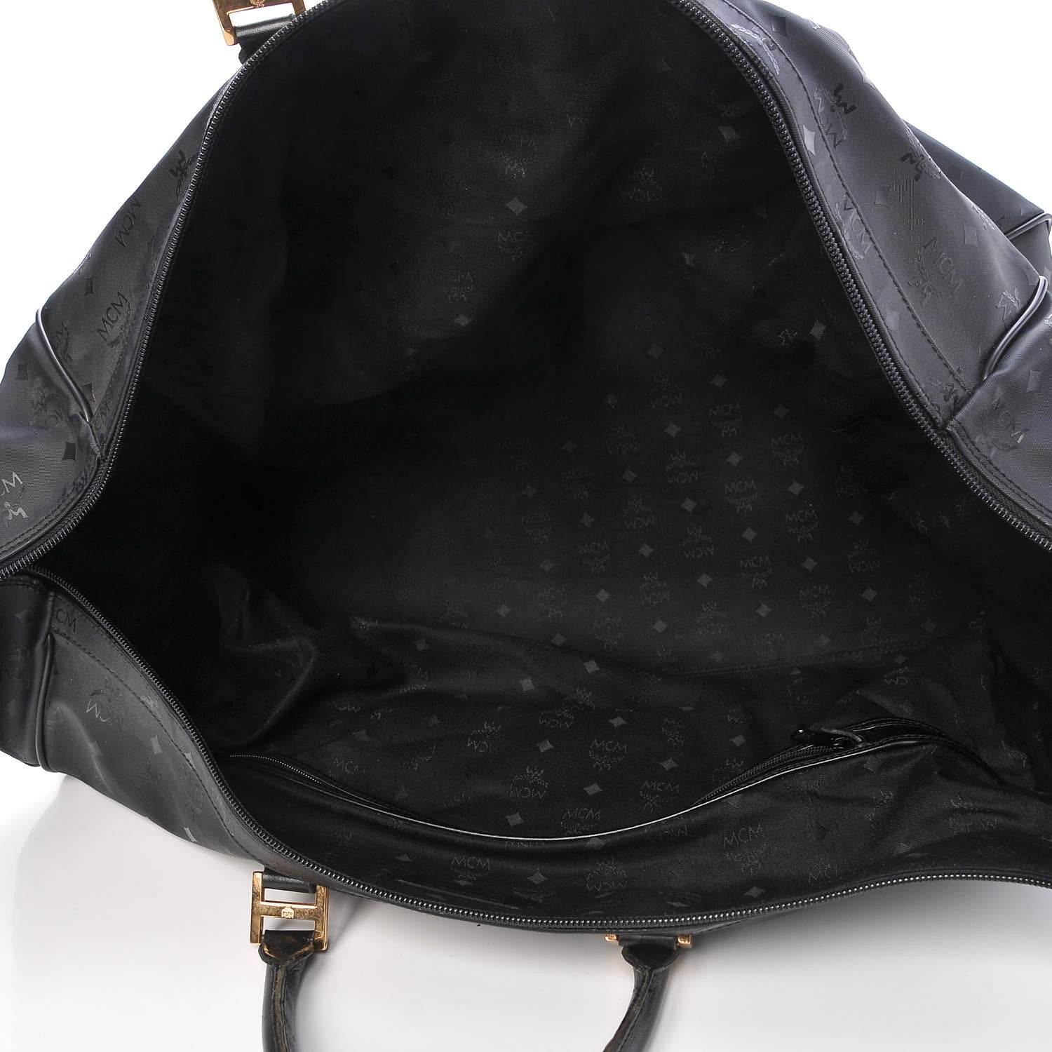 MCM Monogram Coated Canvas Weekender Black 5 of 11