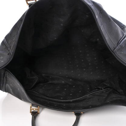 MCM Monogram Coated Canvas Weekender Black 5 of 11