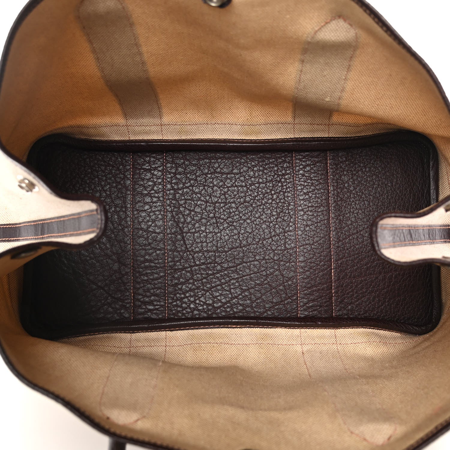 Hermes Buffle Sindhu Toile Garden Party 36 MM Tote Marron Fonce 4 of 18