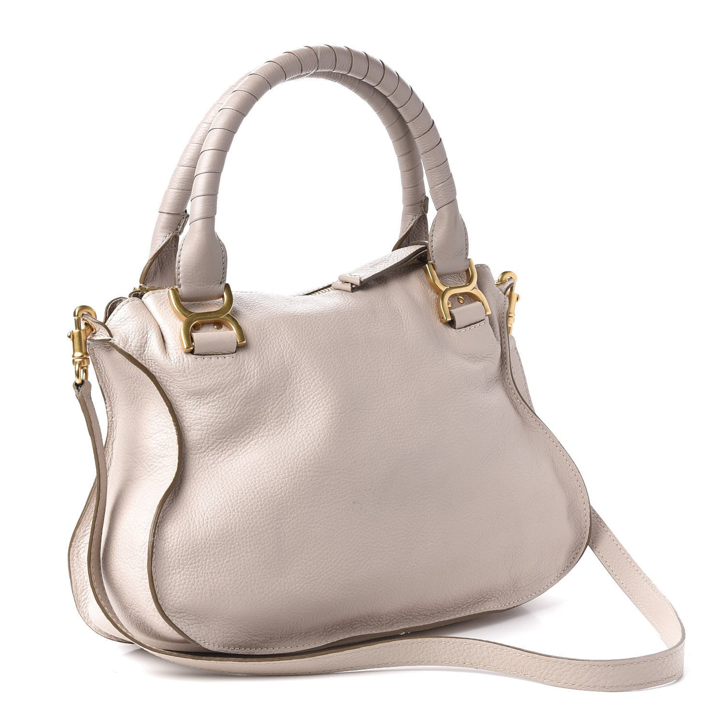 Calfskin Medium Marcie Satchel Abstract White
