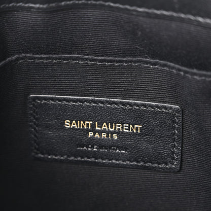 Saint Laurent Calfskin Matelasse Chevron Monogram A5 Wristlet Black 6 of 10