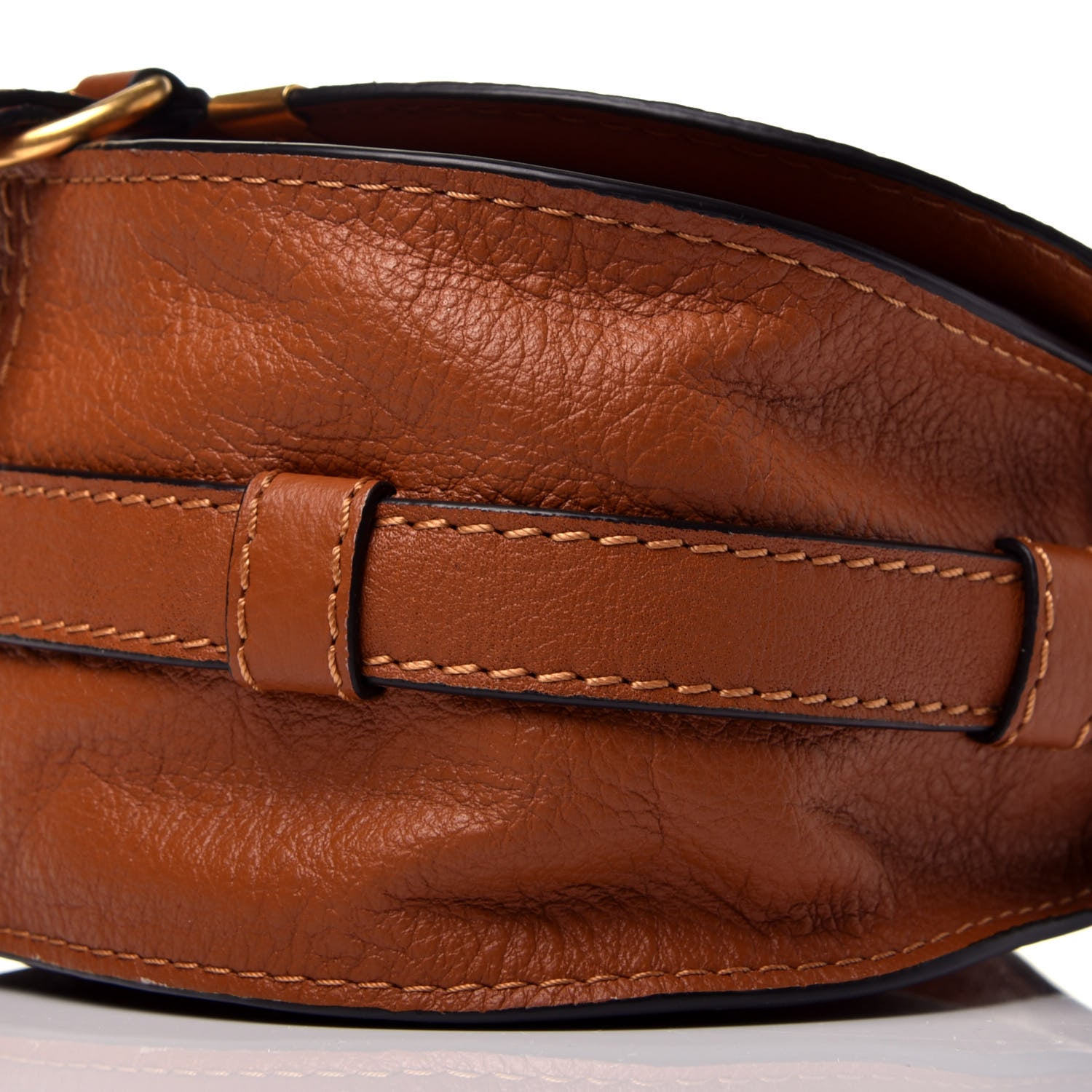 Chloe Calfskin Mini Marcie Round Crossbody Bag Tan 10 of 10