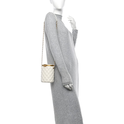 Chanel Lambskin Quilted Crown Box Bag White 2 of 12