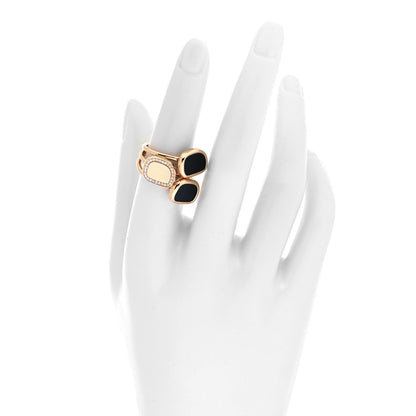 Roberto Coin 18K Yellow Gold Diamond Black Jade Amphibole Ring 53 6.5 2 of 4