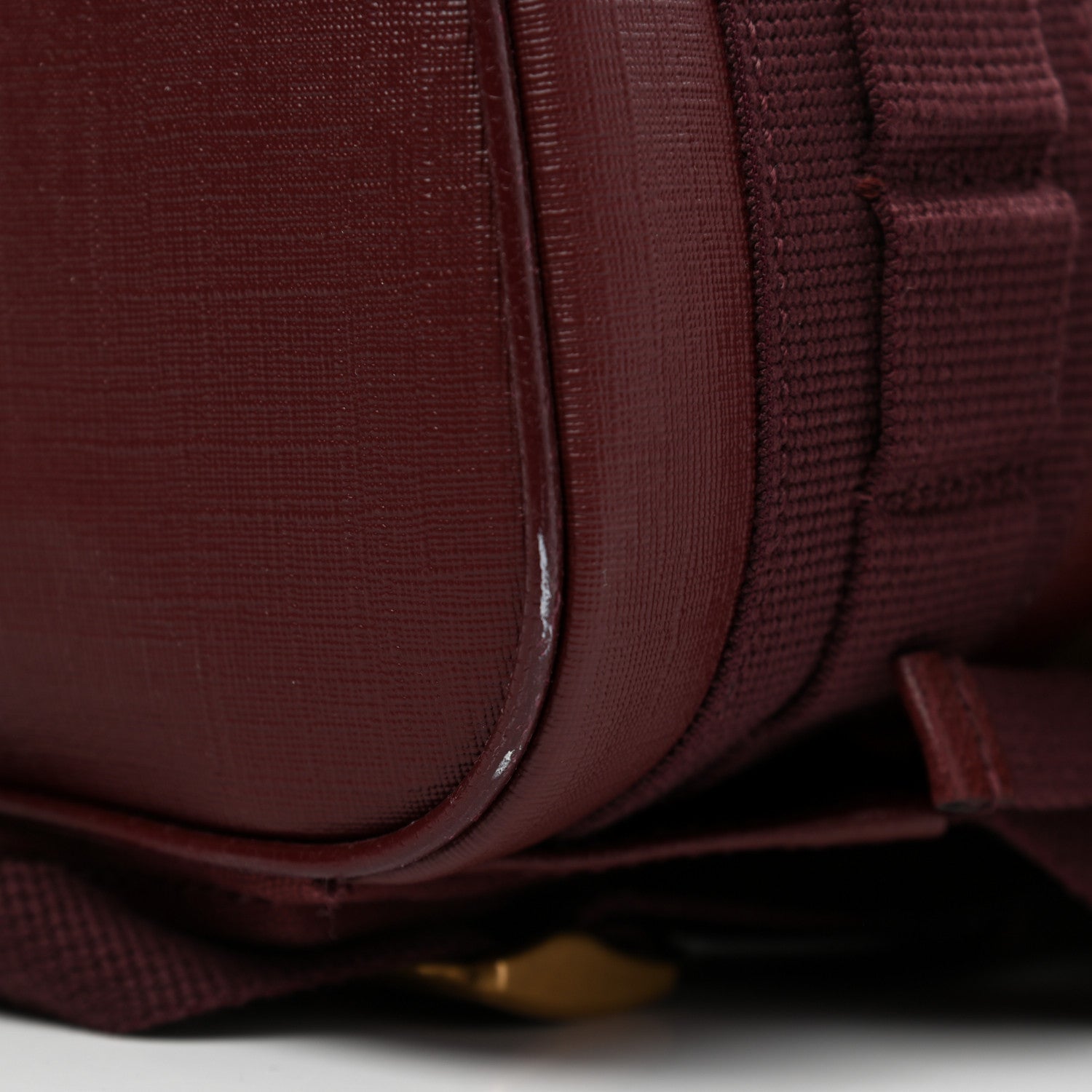 Gucci GG Monogram Script Logo Large Double Pocket Backpack Sahara Rubino Bordeaux 16 of 16