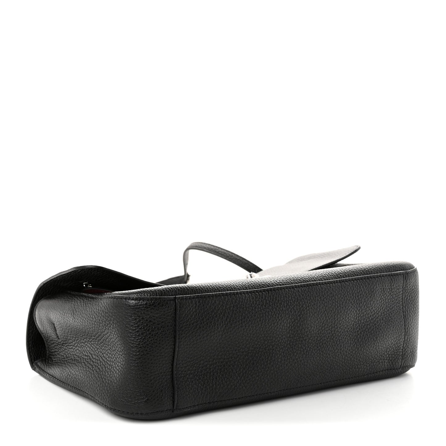 Grained Calfskin Small Souplissimo Maxi Flap Black