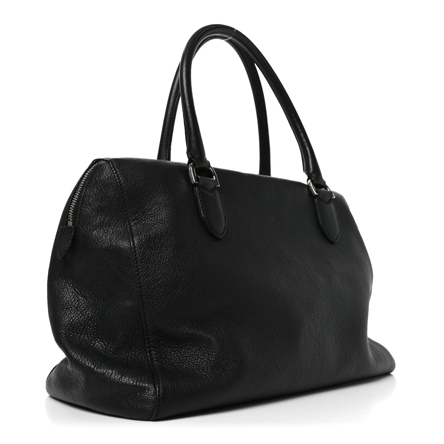 Mulberry Glossy Goatskin Medium Del Rey Satchel Black 3 of 9