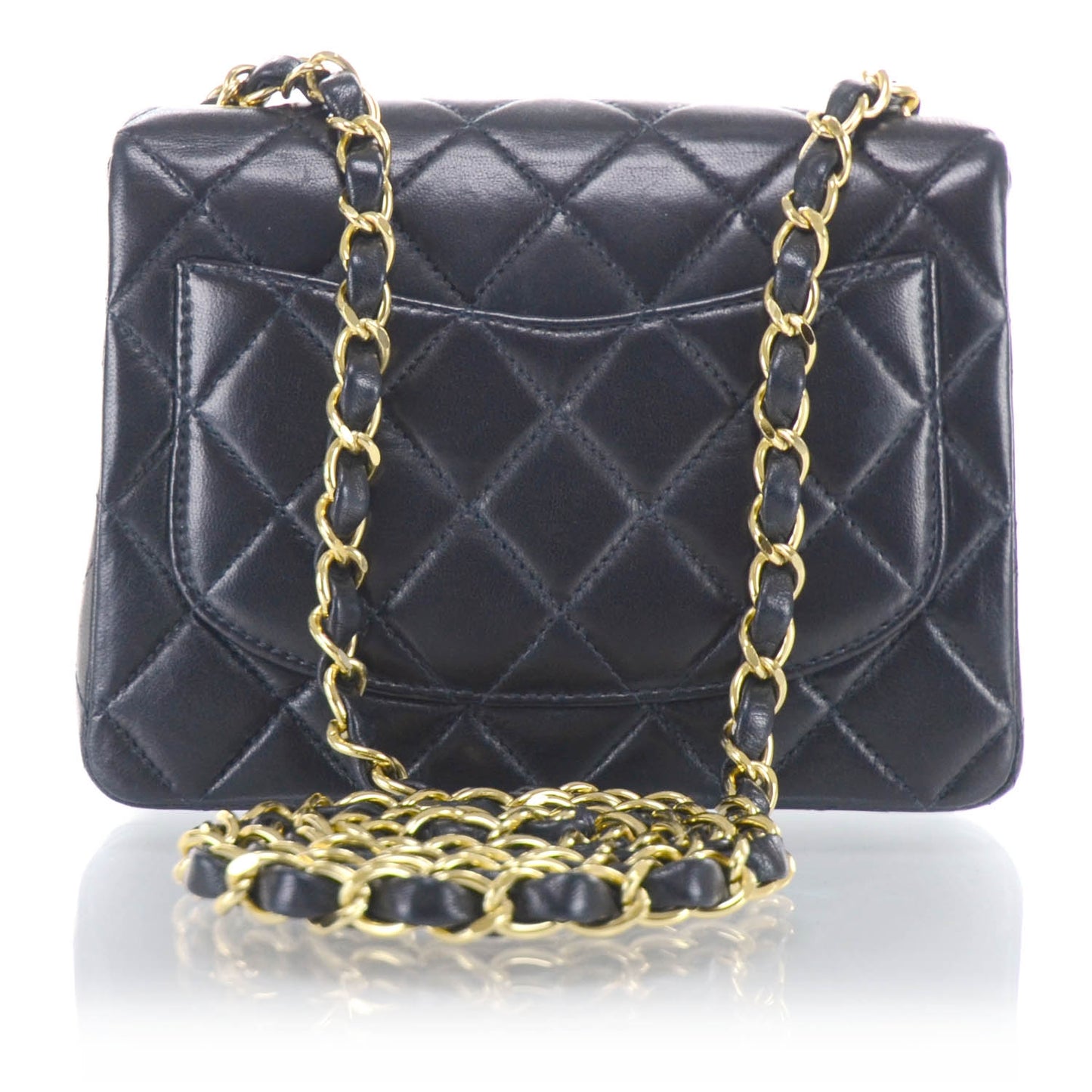 Lambskin Quilted Mini Flap Black