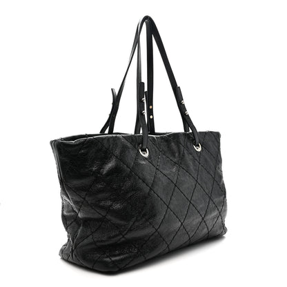 Chanel Glazed Calfskin Large On The Road Tote Black 3 of 11