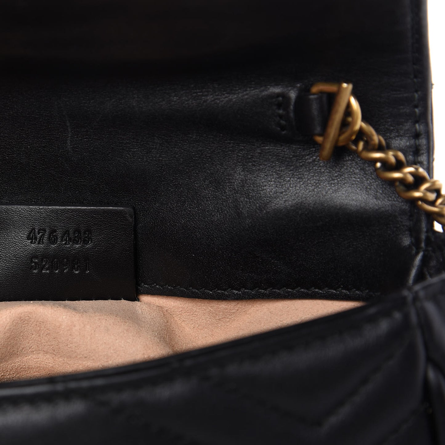 Calfskin Matelasse Super Mini GG Marmont Shoulder Bag Black
