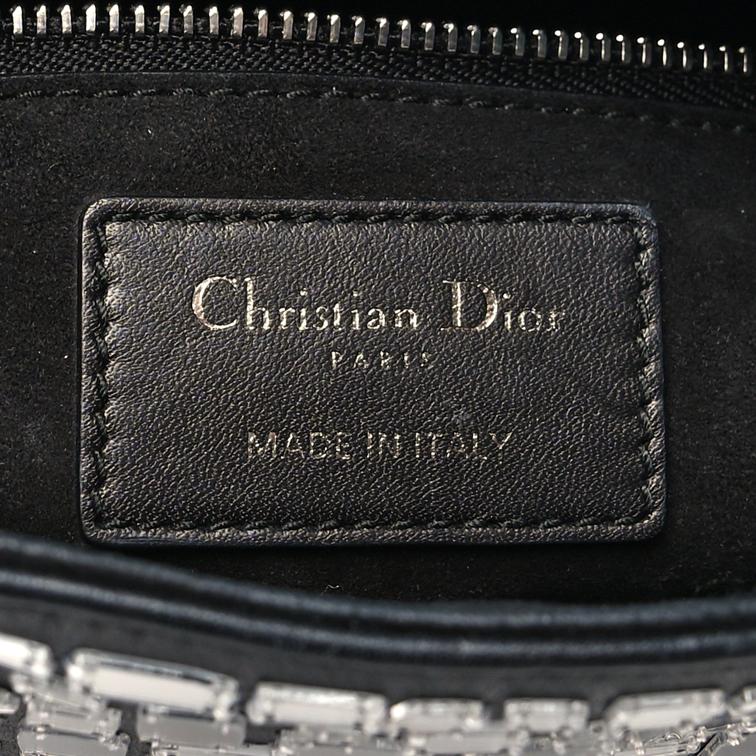 Christian Dior Smooth Calfskin Embroidered Mini Mosaic of Mirrors Lady Dior Black 6 of 11