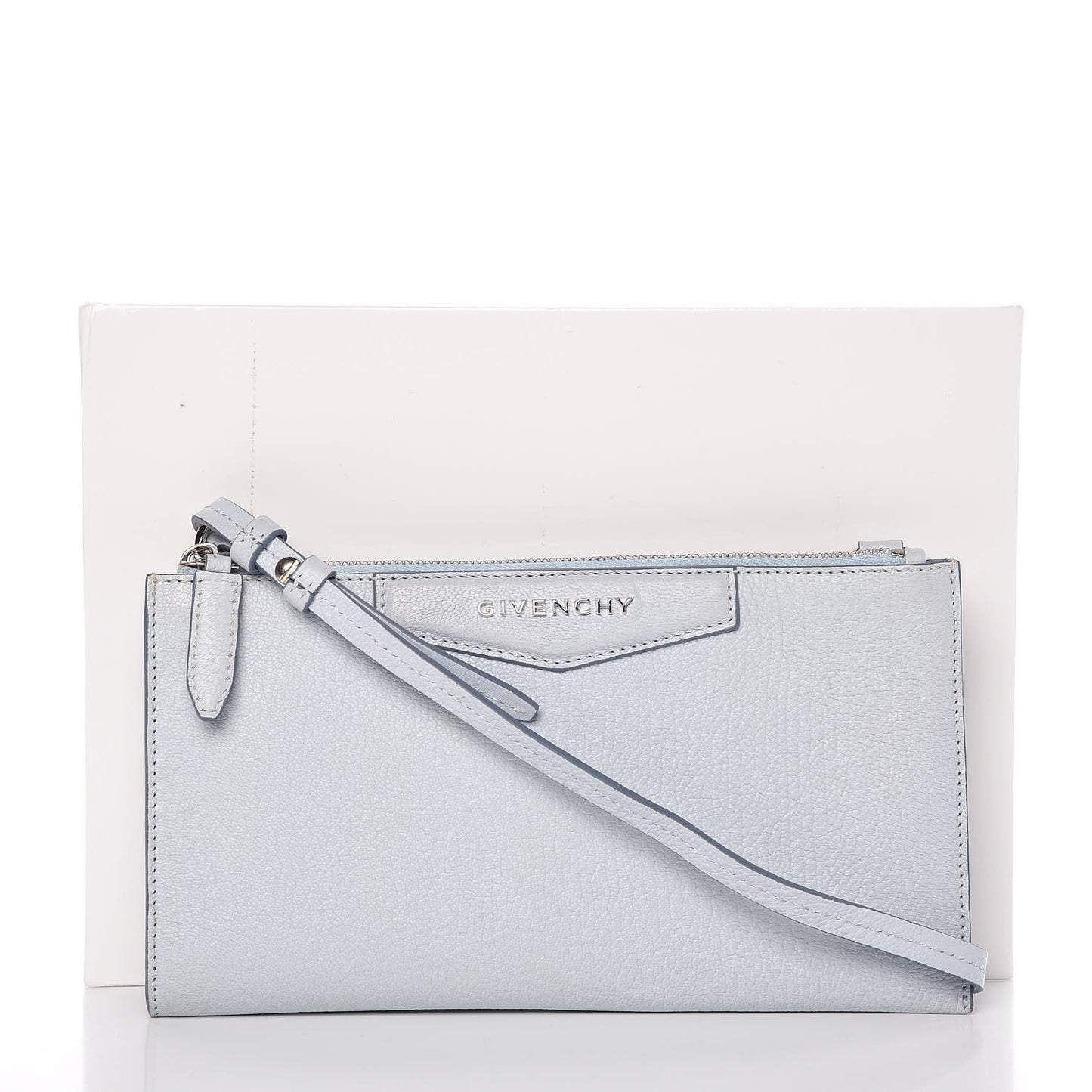 Grained Goatskin Antigona Crossbody Baby Blue