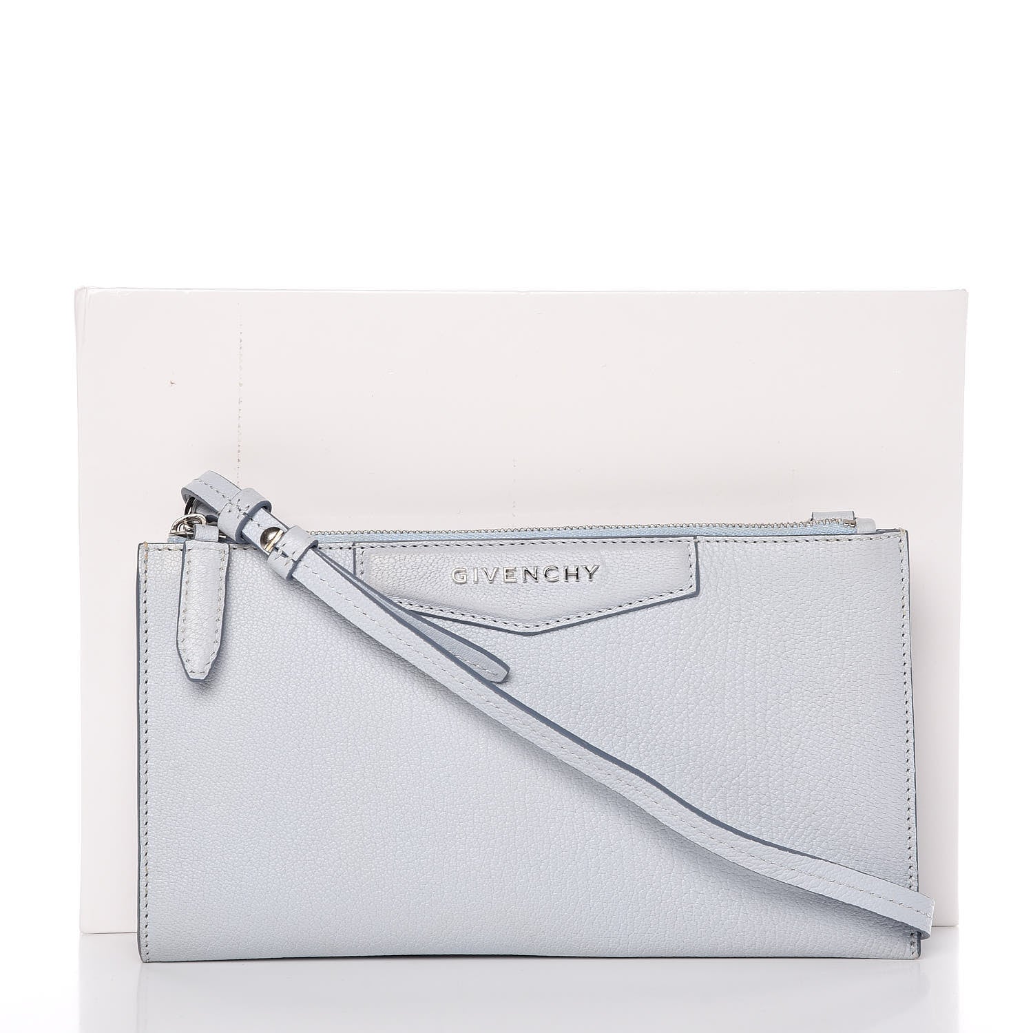 Givenchy Grained Goatskin Antigona Crossbody Baby Blue 12 of 12