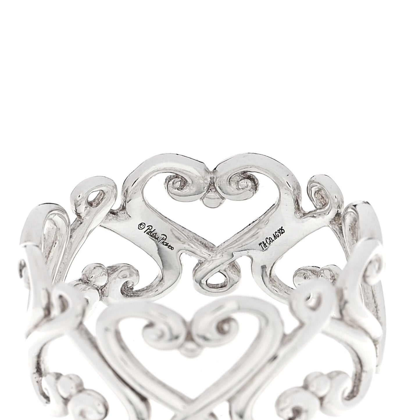 Sterling Silver Paloma Picasso Venezia Goldoni Heart Band Ring 57 8