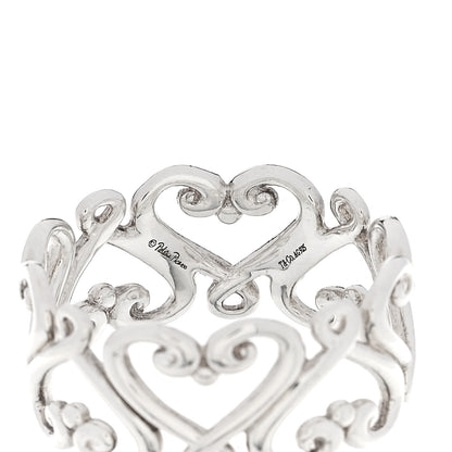 Tiffany Sterling Silver Paloma Picasso Venezia Goldoni Heart Band Ring 57 8 4 of 4